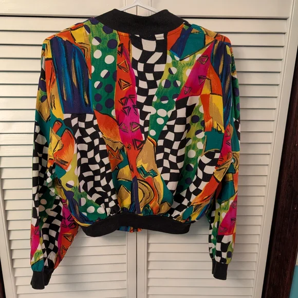 Colorful Geometric 1990s Jacket - Picture 5 of 7